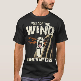 T-shirt Amant de chien de chasse - vous êtes le vent sous