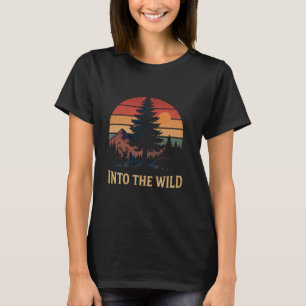 T-shirt Amant de la nature de l'arbre extérieur faune Rétr