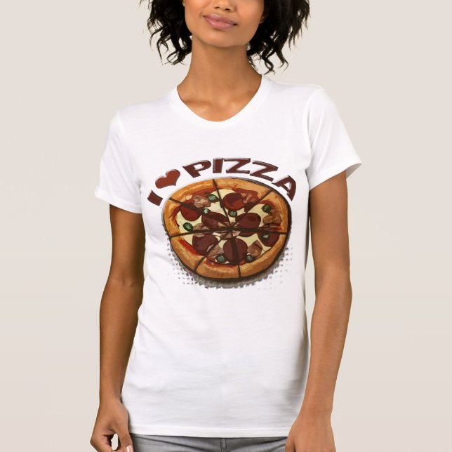 T-shirt Amant de pizza (Devant)