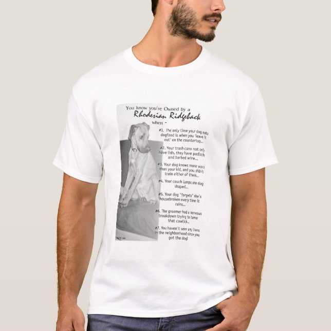 T-shirt Amant de Rhodesian Ridgeback/T-shirt de (Devant)