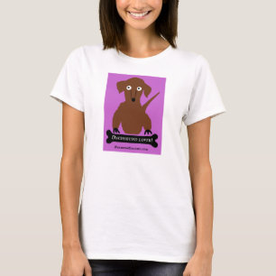 T-shirt "Amant de teckel" dans le rose
