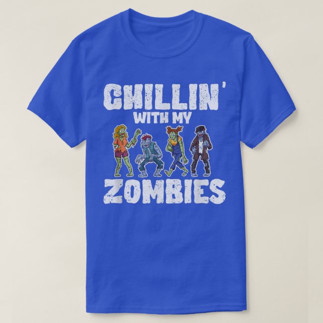 T-shirt Amant de zombie drôle d'Halloween Creepy Chillin a (Design devant)