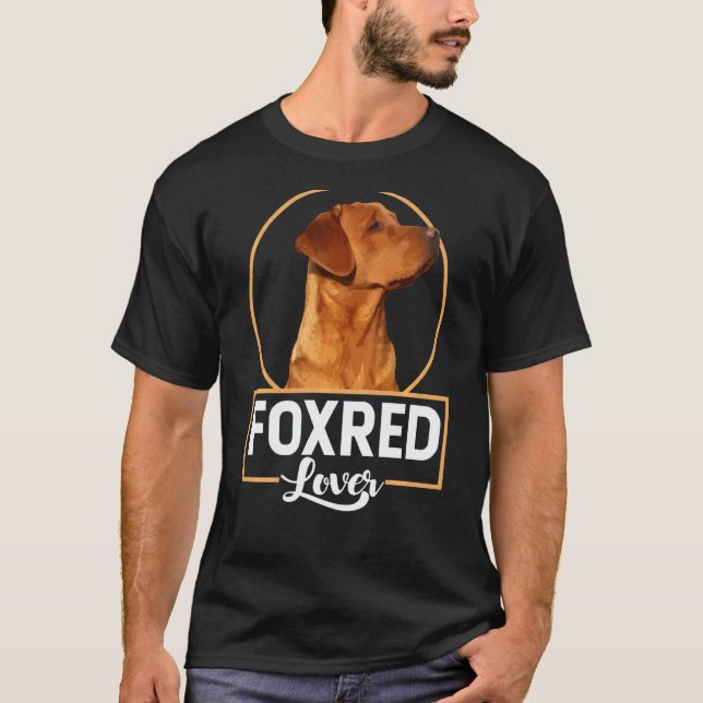 T-shirt Amant Foxred Redfox Labrador Retriever Fox Rouge (Devant)