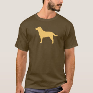 T-shirt Amant jaune de laboratoire de silhouette de