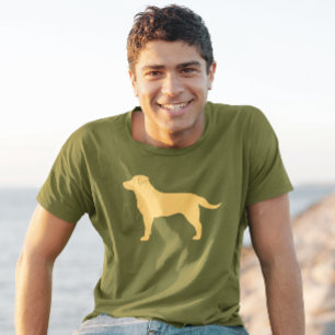 T-shirt Amant jaune de laboratoire de silhouette de