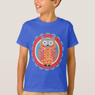 T-shirt Amant mignon d'oiseau de Hoo Hoo de hibou coloré