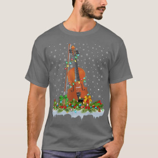 T-shirt Amant Musique Violon Drôle Correspondant Père Noël