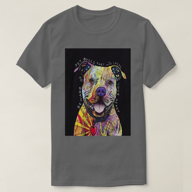 T-shirt Amant pitbulant coloré Pit Bulls (Design devant)