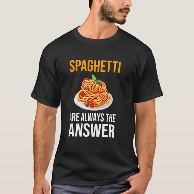 T-shirt Amant Spaghetti Lover Shirt Spaghetti Citation Lov (Devant)