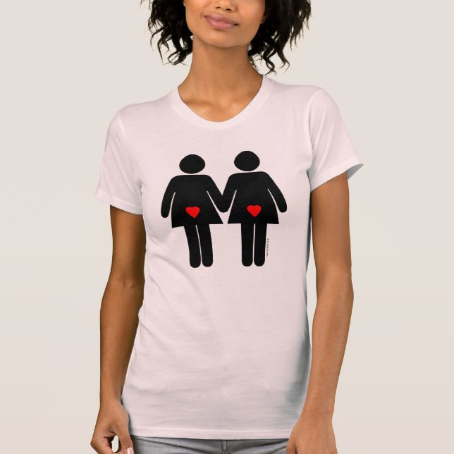 T-shirt Amantes lesbiennes (Devant)