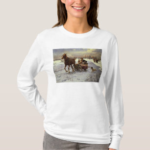 T-shirt Amants dans un traîneau