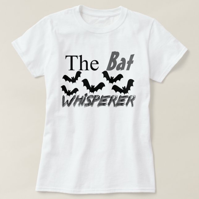T-shirt Amants de batte le rose de Whisperer de batte (Design devant)