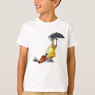 T-shirt Amargasaurus Portant Un Parapluie Et Une Valise.