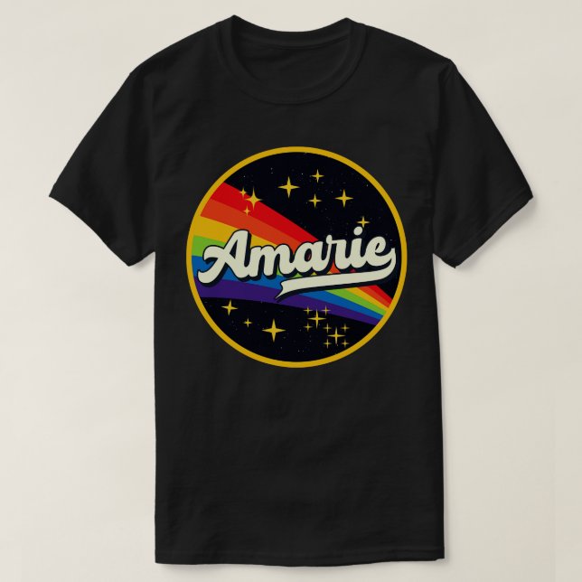 T-shirt Amarie Rainbow Dans L'Espace Style Vintage (Design devant)