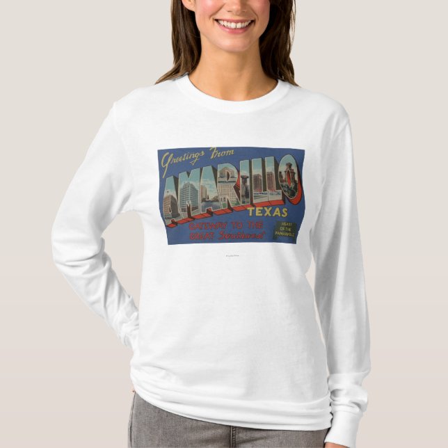 T-shirt Amarillo, le Texas (coeur du Pan-Handle) (Devant)