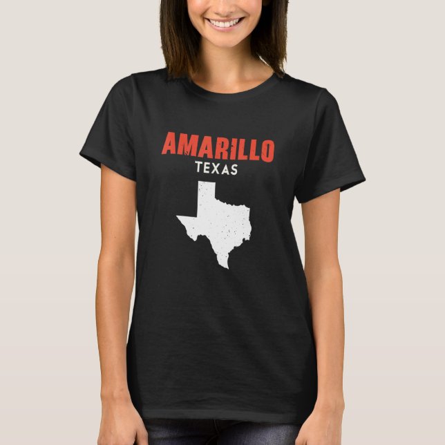 T-shirt Amarillo Texas USA State America Travel Texan (Devant)