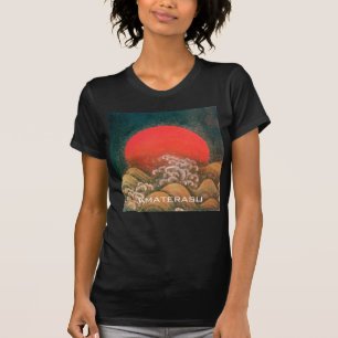 T-shirt AMATERASU, brun rouge de noir de DÉESSE du SOLEIL