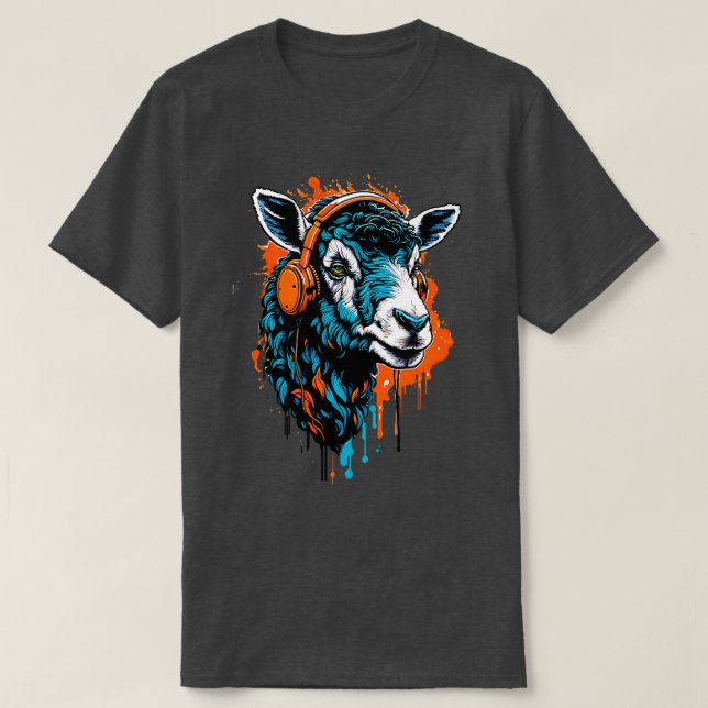 T-shirt Amateur d'art amusant Sheep (Design devant)