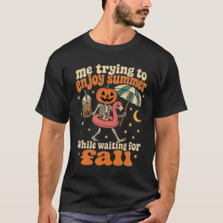 T-shirt Amateur d'automne drôle Squelette de citrouille d'