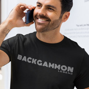 T-shirt Amateur de Backgammon Minimaliste Moderne Personna