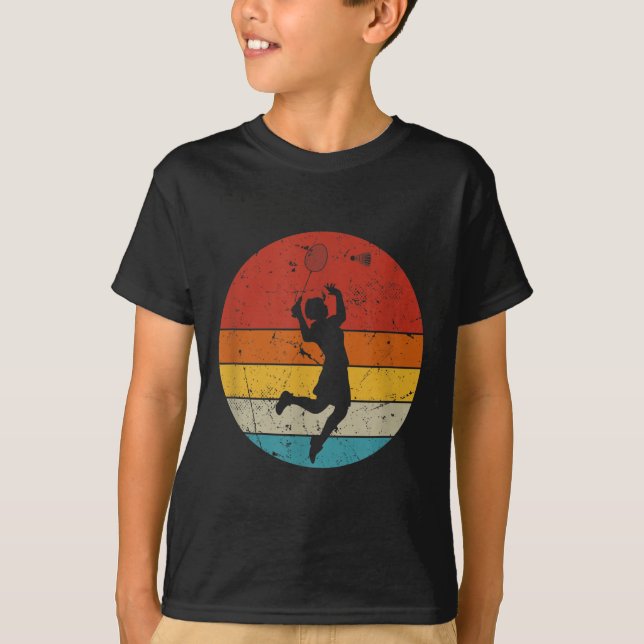 T-shirt Amateur de badminton rétro  (Devant)