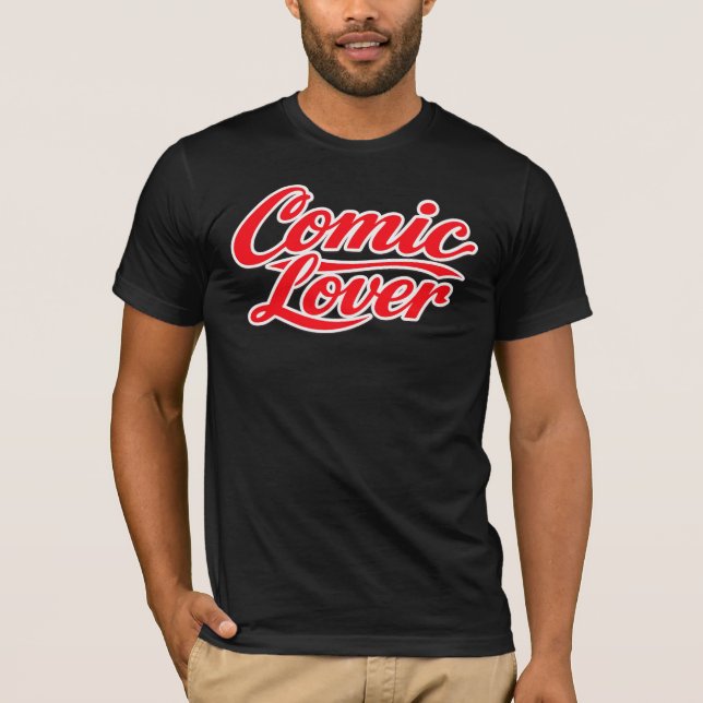 T-shirt Amateur de Bande Dessinée Conception Gras 2 (Devant)