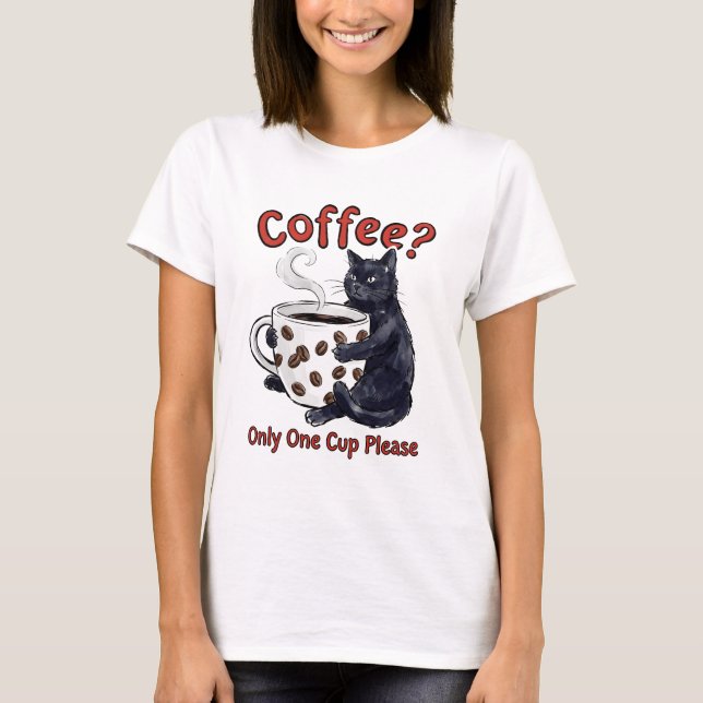 T-shirt Amateur de café chat Sarcasme (Devant)
