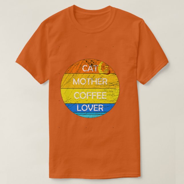 T-SHIRT AMATEUR DE CAFÉ MÈRE CAT 74 (Design devant)