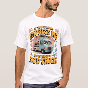 T-shirt Amateur de Camion de Nourriture Drôle Rétro Années