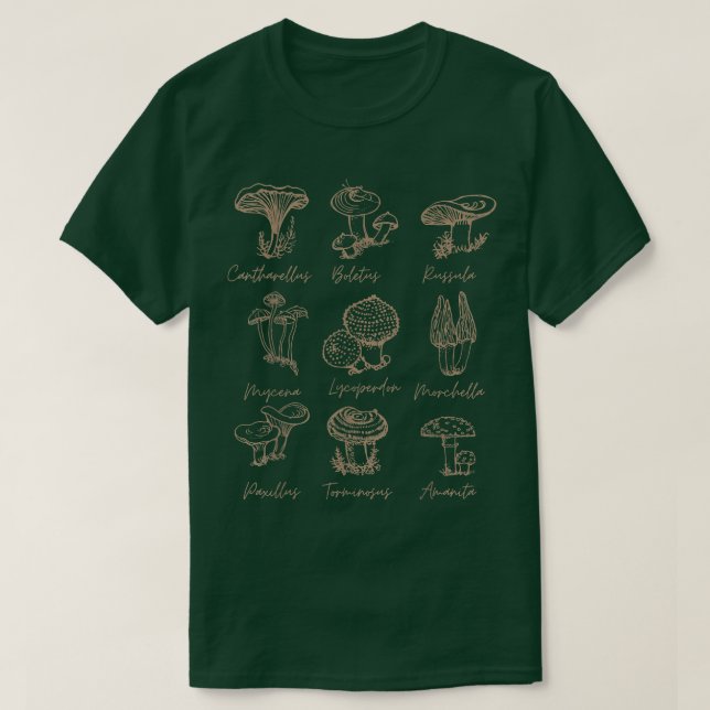 T-shirt Amateur de champignons FungiMycologie Style gothiq (Design devant)