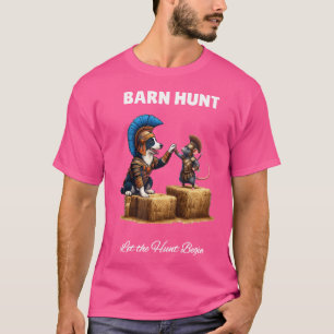 T-shirt Amateur de chasse de grange, rat guerrier mignon e