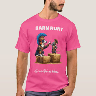 T-shirt Amateur de chasse de grange, rat guerrier mignon e