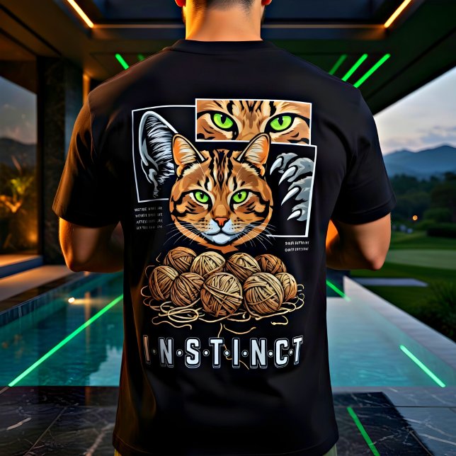 T-shirt Amateur de chat à l'instinct sauvage, branché diff (Créateur téléchargé)