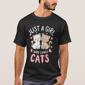 T-shirt Amateur de chat Juste Une Fille Qui Aime Les Chats