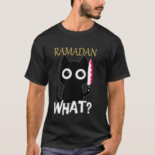 T-shirt Amateur de chat mignon Confus Ramadan Chats Jeûne