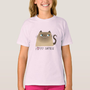 T-shirt Amateur de chat siamois