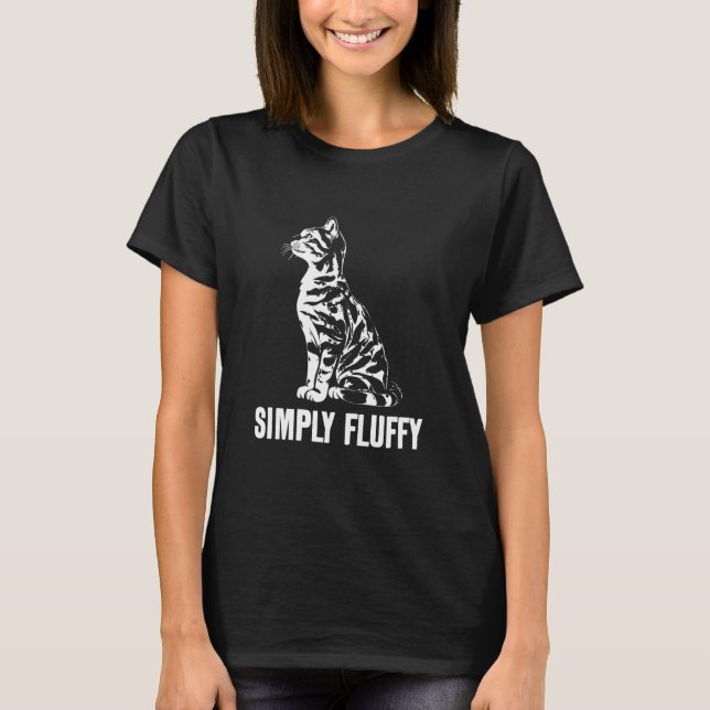 T-shirt Amateur de chat simplement duveteux (Devant)