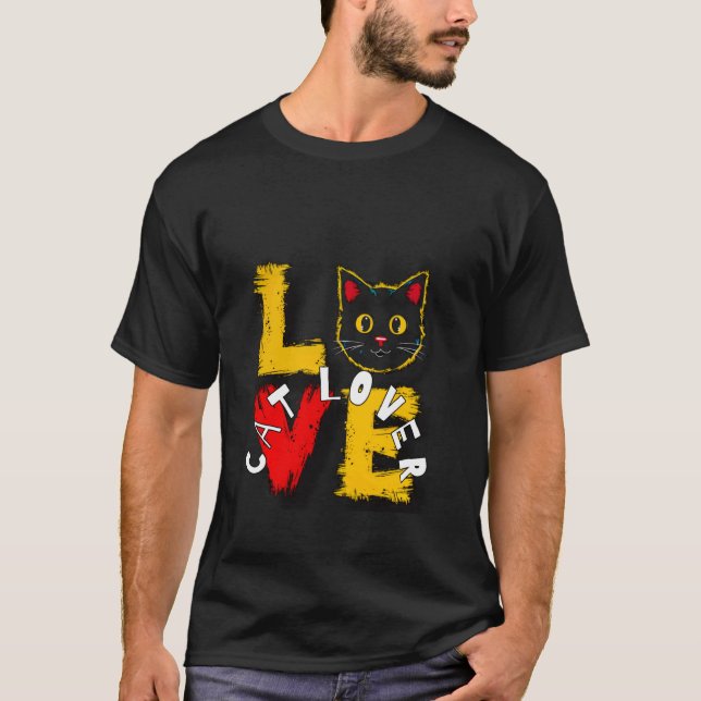 T-shirt Amateur de chat une expérience unique. (Devant)