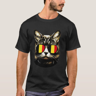 T-shirt Amateur de chats Belgique Drapeau belge Chat Patri