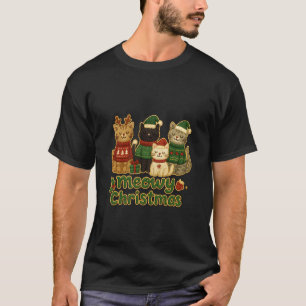 T-shirt Amateur de chats drôle de Noël joli chaton Joyeux