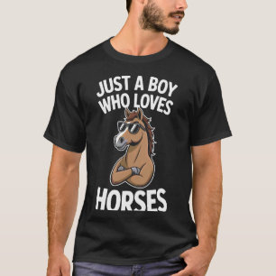 T-shirt Amateur de chevaux juste un garçon qui aime les ch