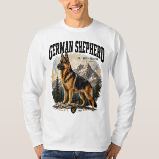 T-shirt Amateur de chien berger allemand Montagne sauvage