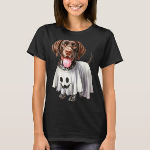 T-shirt Amateur de chien Pointer allemand drôle fantôme
