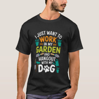 T-shirt Amateur de chiens amateurs de jardinage Jardinage