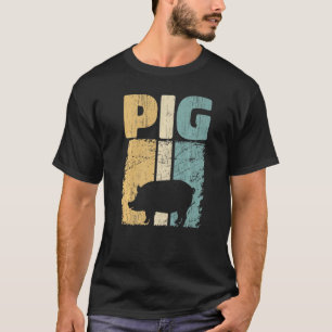 T-shirt Amateur de cochons rétro, agriculteur mignon, agri