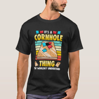 T-shirt Amateur de Cornhole Drôle Jeu de Plein Air Rétro