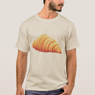 T-shirt amateur de croissants, dessus de pâtisserie en for