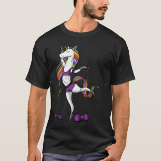 T-shirt Amateur de fitness licorne