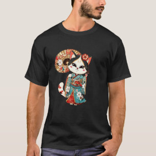 T-shirt Amateur de fleurs Kitten vintage Art japonais Geis