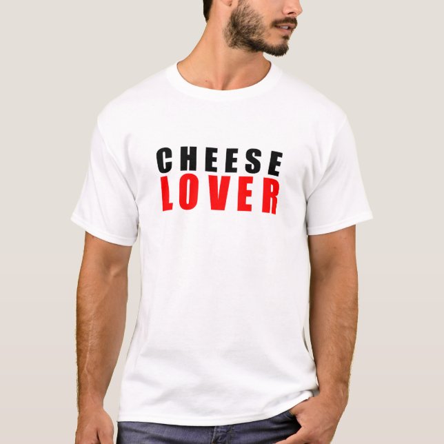 T-shirt Amateur de fromage, j'adore le fromage (Devant)